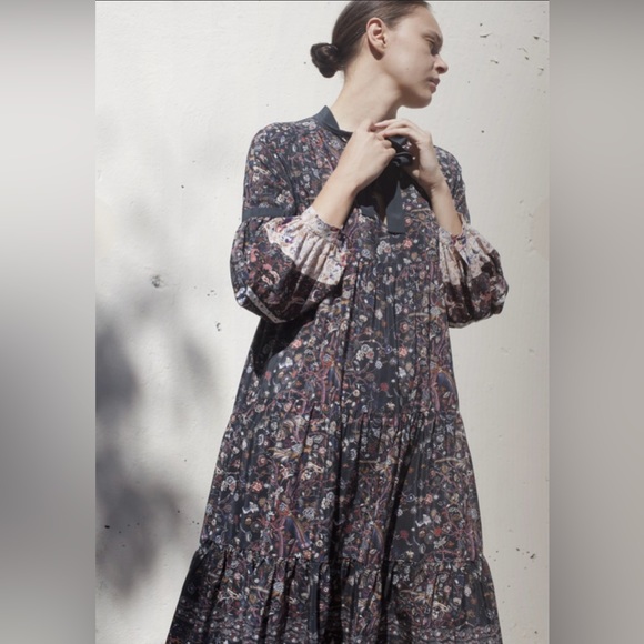 Ulla Johnson Isabetta in midnight - silk - Picture 4 of 9